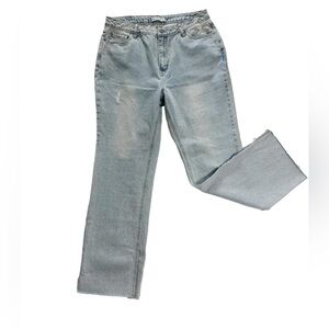 Avec Les Filles Light Wash Straight Leg Jean